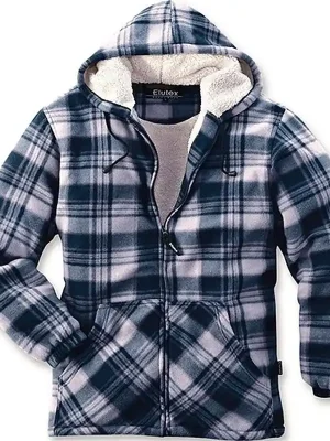 Markenprodukt Thermojacke Vancouver Gr.L blau/beige-kariert SCHEIBLER