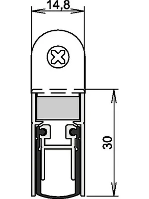 Direktkauf Türdichtung Schall-Ex DUO L-15 WS 1-382 2-s.L.1083mm Alu.silberf.HLT ATHMER