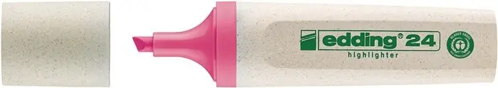 Textmarker 24 EcoLine pink Strich-B.2-5mm Keilspitze EDDING, Menge 10 Stk Neu