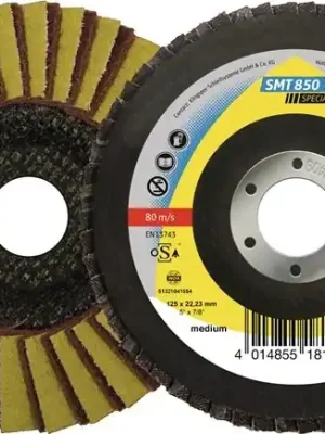Zertifiziert Fächerscheibe SMT 850 Kombi Ø125mm K.60 kon.INOX ZK KLINGSPOR, Menge 5 Stk