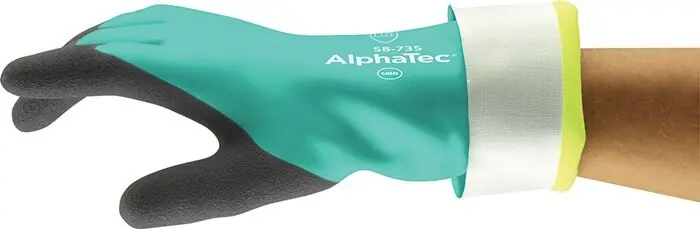Ansell Healthcare Chemiehandschuh AlphaTec 58-735 Gr.9 grün EN 388.EN 374 PSA III ANSELL, Menge 6 Stk Letzte Chance