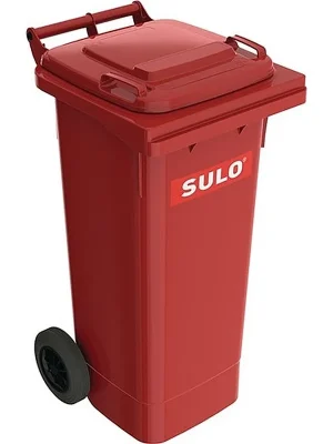Müllgroßbehälter 80l HDPE rot fahrbar.n.EN 840 SULO Beliebt