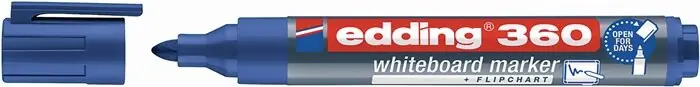 Preisknaller Edding Whiteboardmarker 360 blau Strich-B.1.5-3mm Rundspitze, Menge 10 Stk