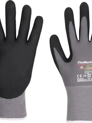 KCL Handschuhe FlexMech 663 Gr.7 grau/schwarz Nylon/Elastan/Nitrilschaum 10 PA, Menge 10 Stk Garantierte Lieferung