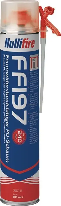 Tremco CPG 1K-Montageschaum FF197 880ml B1 grau mit Einw.-Handsch.Dose NULLIFIRE, Menge 12 Stk Preis Gesenkt