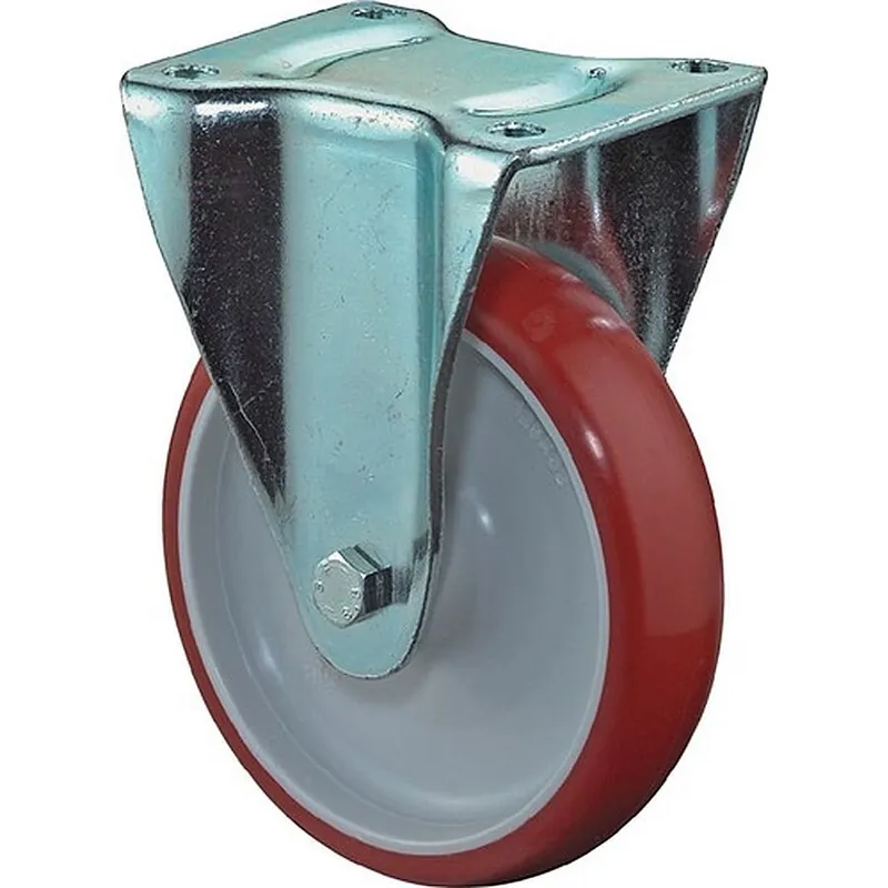 Sale Bockrolle Ø125mm Tragfähigkeit 150kg Guß-PU Platte L104xB80mm BS ROLLEN
