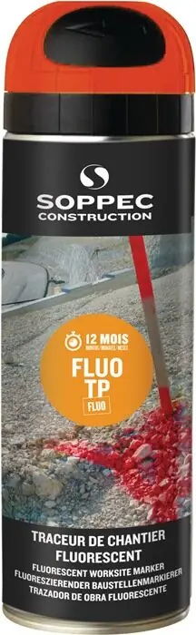 Technima Baustellenmarkierspray FLUO TP leuchtorange 500 ml Spraydose SOPPEC, Menge 12 Stk Top-Preis