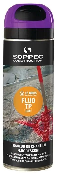 Technima Baustellenmarkierspray FLUO TP leuchtviolett 500 ml Spraydose SOPPEC, Menge 12 Stk Preisreduziert