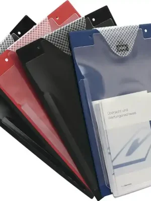 Neu Eichner Auftragstasche mit Klettverschluss und Kordel DIN A4 rot VE 10 St., Menge 10 Stk