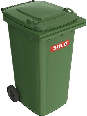 Heißes Angebot 5 Stück Müllgroßbehälter 240l HDPE grün fahrbar.n.EN 840 SULO