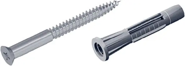 Sale DIY Schraubenset 11602 4.5x60mm Stahl verzinkt mit Dübeln und Schrauben ELEMENT SYSTEM, Menge 2 Pk
