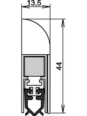 Sonderaktion Türdichtung Wind-Ex 1-310 1-s.L.1110mm Alu.silberf.HLT ATHMER