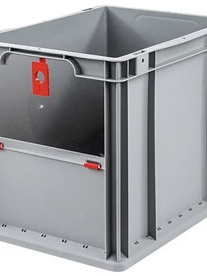 Allit Transportstapelbehälter L400xB300xH320mm grau rot PP mit Klappscheibe Garantierte Lieferung