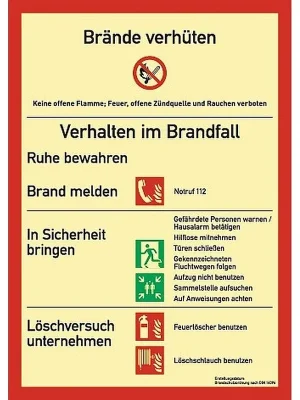 Angebot Brandschutzzeichen DIN EN ISO 7010 L210xB297mm Brandschutzordnung Kunststoff