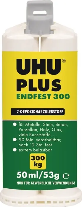 2K-Epoxidharzklebstoff PLUS ENDFEST 300 53g gelblich Doppelkart.UHU, Menge 6 Stk Direktkauf