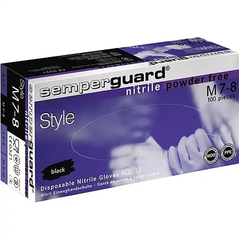 Feldtmann Einw.-Handsch.Semperguard Nitril Style Gr.L schwarz Nitril 100 St./Box Finale Aktion