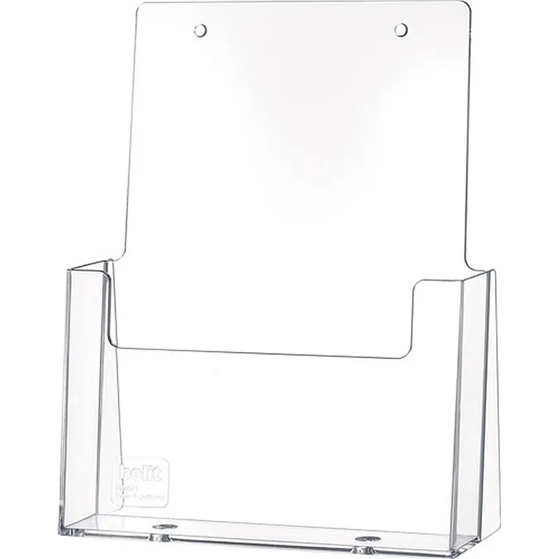 Begrenztes Angebot Tischprospekthalter DIN A5 hoch Kunststoff transp.freistehend HELIT