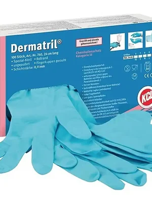 KCL Einw.-Handsch.Dermatril 740 Gr.8 blau Nitril 100 St./Box Finale Aktion