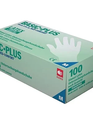 Einw.-Handsch.Basic Plus Gr.L hellbeige Latex EN 455 PSA I 100 St./Box AMPRI Preisreduziert