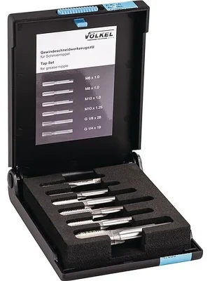 Letzte Chance Gewindeschneidzeugsatz M6-M10/G1/4-G1/8 Zoll HSS-G 6-tlg.VÖLKEL