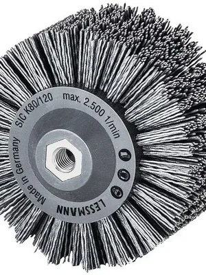Rundbürste Ø140mm M14 SiC Schleifborsten K.80 60mm 2500min-¹ LESSMANN Geprüft