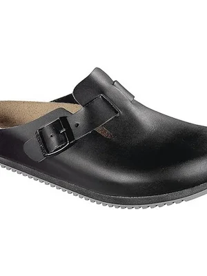 Echt Clog Boston SL Gr.45 schwarz Obermaterial:Leder EN20345 SRA BIRKENSTOCK