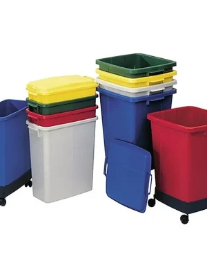 Echt Otto Graf Abfall- und Wertstoffsammler 90l H600xB485xT510mm PE blau GRAF