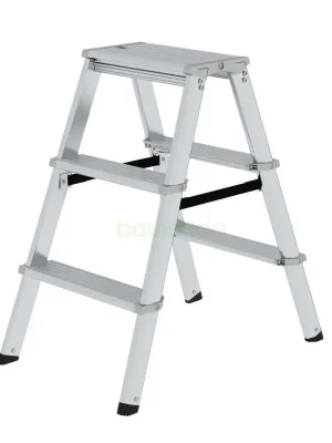 Markenprodukt ML Stufen-Stehleiter beidseitig begehbar 2x3 Stufen