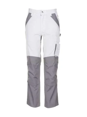 Abverkauf Arbeitshose Bundhose Plaline reinweiß/zink Größe 44