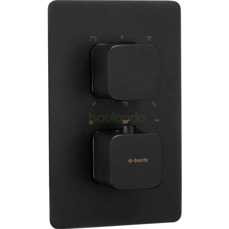Außenelement für Thermostatbox Unterputzbox Schwarz Mega-Angebot