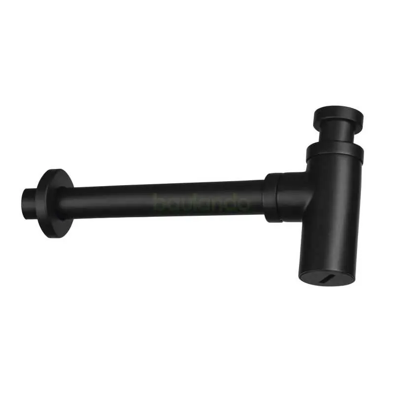 Siphon für Waschbecken, rund schwarz Neu Im Sortiment