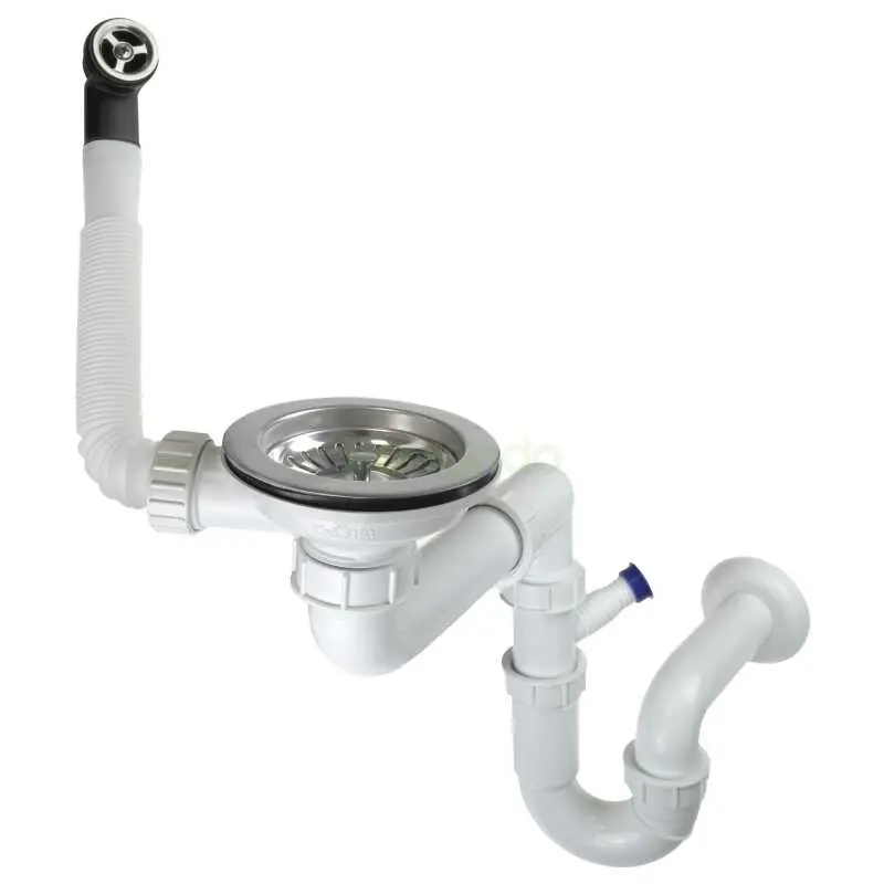 Markenware Siphon für Granitspülbecken, 1-Becken Chrom