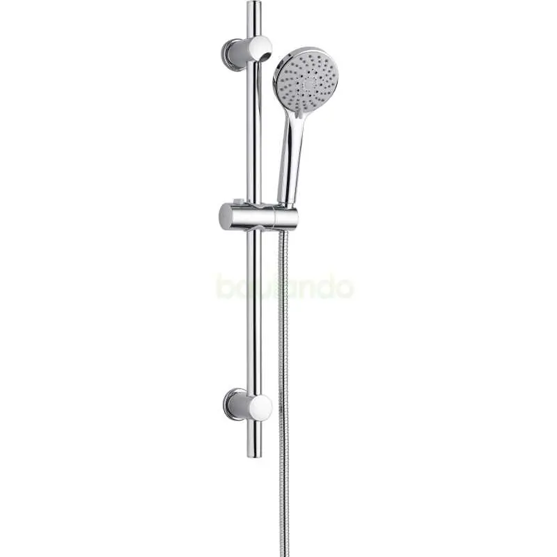 Super-Preis Dusch-Sets, 5 Funktionen, mit Stange, Chrom, Grau