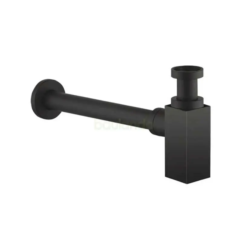 Ablaufgarnitur Siphon Waschbecken, Messing matt schwarz Schnäppchen