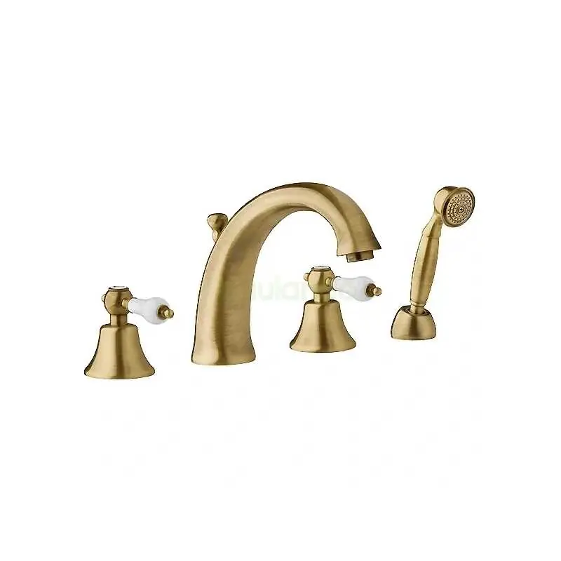 Markenware Badewannenarmaturen 4-Loch Bronze Retro