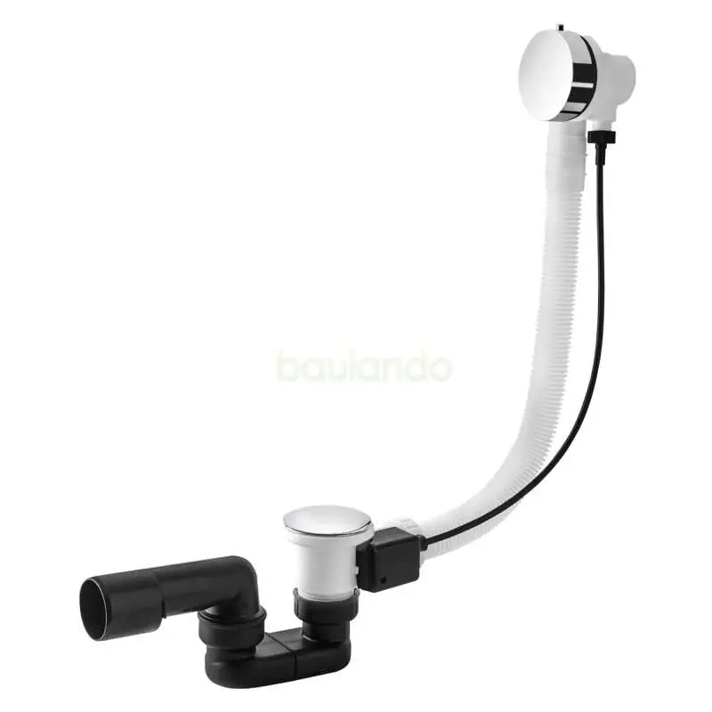 Angebot Badewannen Ablaufgarnitur + Überlauf mit Stopfen 100cm Chrom
