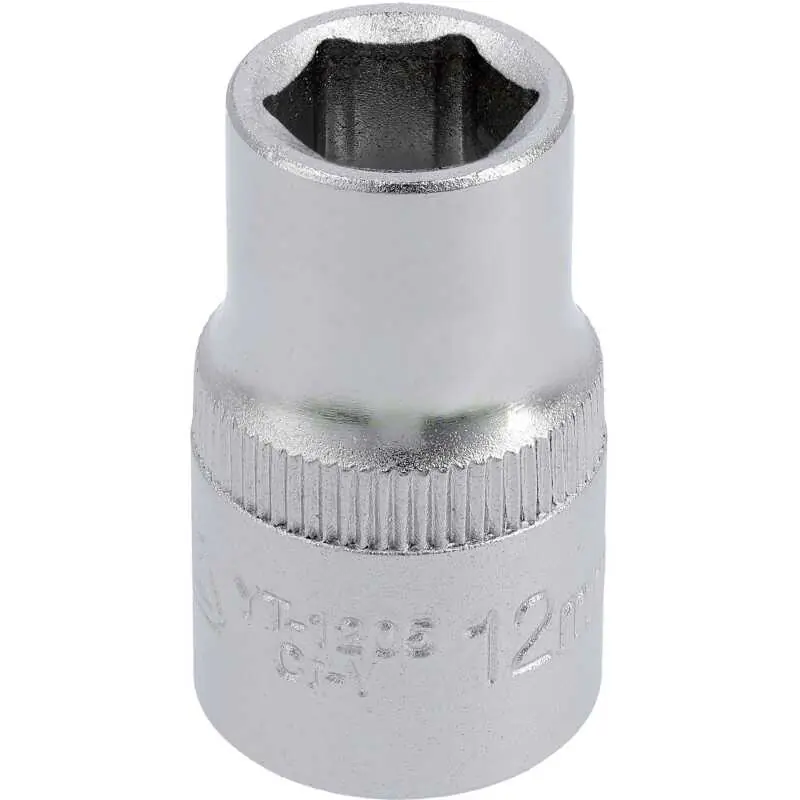 Geprüft Kurze 12 mm Stecknuss 1/2" 6-kant CV