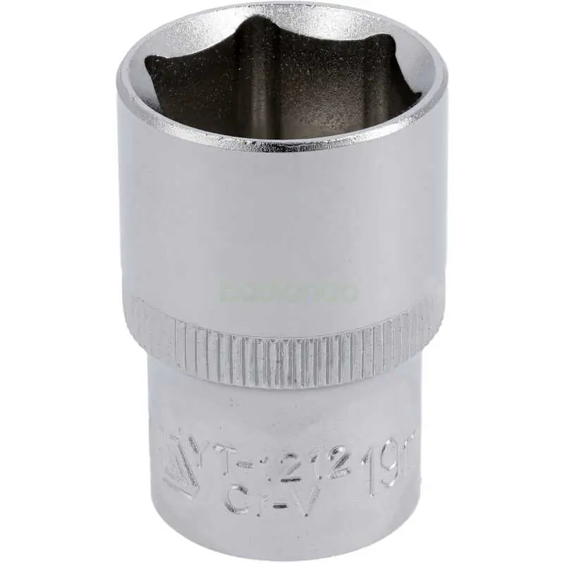 Geprüft Stecknuss 19 mm 1/2'' 6-kant kurz