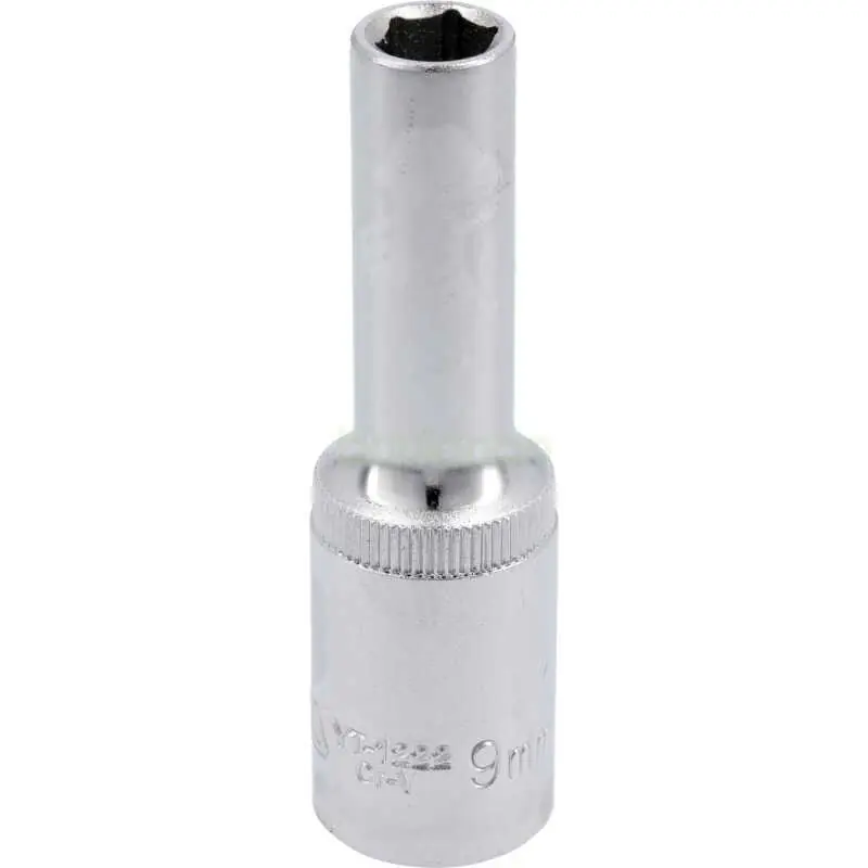 Lange 6-kant-Stecknuss 1/2" 9 mm CrV Markenware