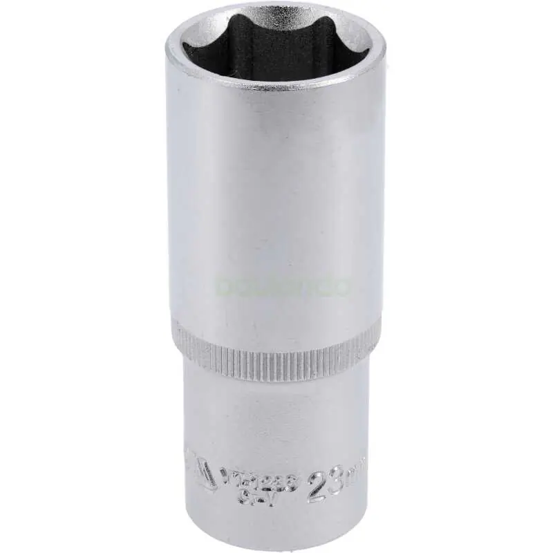 Echt Lange 6-kant-Stecknuss 1/2" 23 mm CrV