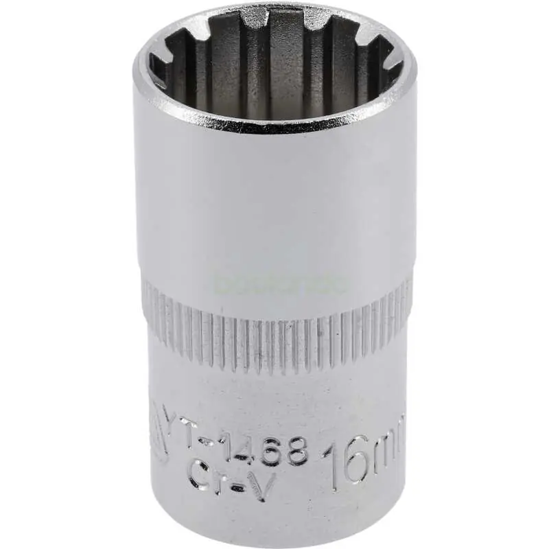 Spline-Stecknuss 1/2" x 16 mm x 38 mm CRV Ausverkauf