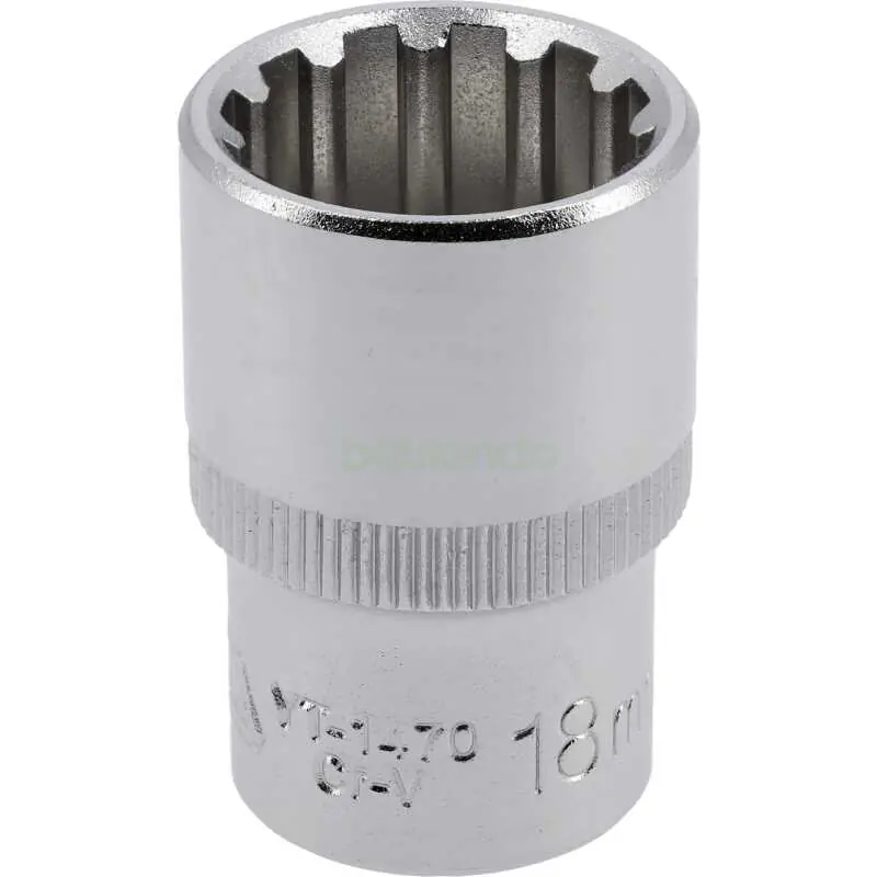 Echt Spline-Stecknuss 1/2" x 18 mm x 38 mm